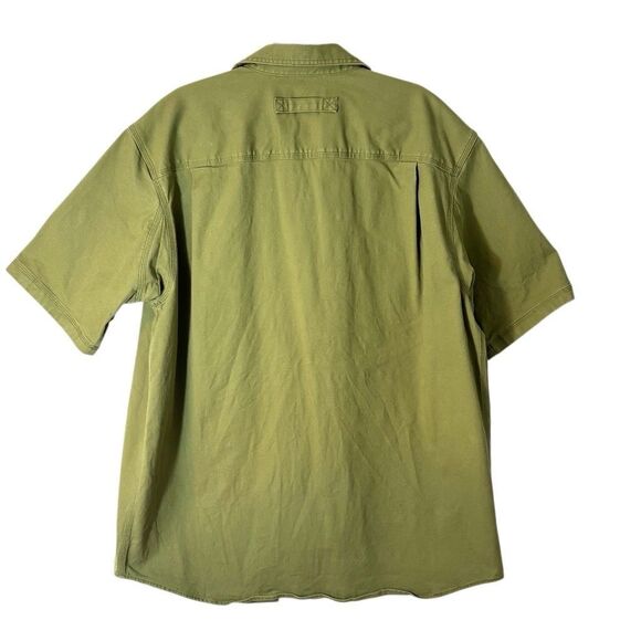 Duluth Trading Co. XL Tall olive green short sleeve canvas heavy duty shirt two - Picture 5 of 11